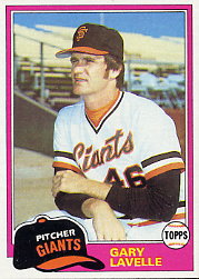1981 Topps Baseball Cards      588     Gary Lavelle